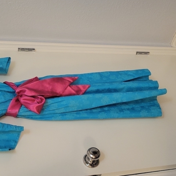 Vtg Handmade 1940s-1950s I love lucy floral damask Land Girl shirt Dress - Picture 4 of 11